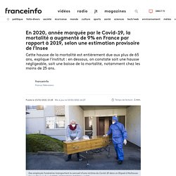 En 2020, année marquée par le Covid-19, la mortalité a augmenté de 9% en France par rapport à 2019, selon une estimation provisoire de l'Insee