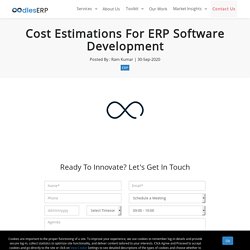 Cost Estimations For ERP Software Development