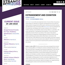 Strange Horizons - Estrangement and Cognition By Darko Suvin