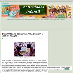 ESTRATEGIAS EDUCATIVAS PARA ENSEÑAR A LEER EN INFANTIL