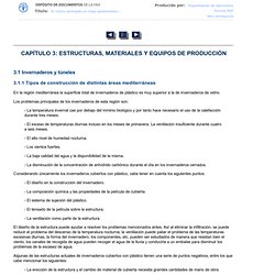 CAPÍTULO 3: ESTRUCTURAS, MATERIALES Y EQUIPOS DE PRODUCCIÓN