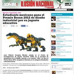 Estudiante mexicano gana el Premio Braun 2012 de diseño industrial por su juguete educativo