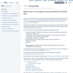 Esup-Pod - Portail vidéo - Open Source
