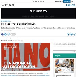 ETA anuncia su disolución