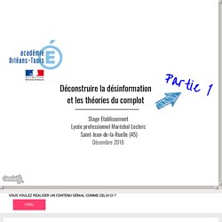 Stage établissement complotisme et désinformation by PREVOST SORBE on Genially