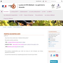 Etablissements de Paris - Lycée et CFA Belliard - Le goût de la réussite