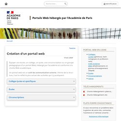 Etablissements de Paris - Création d'un portail web