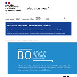 Réouverture progressive des écoles et des établissements d'enseignement