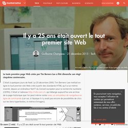 Il y a 25 ans était ouvert le tout premier site Web - Tech - Numerama