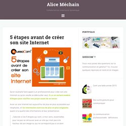 5 étapes avant de créer son site Internet - Alice Méchain