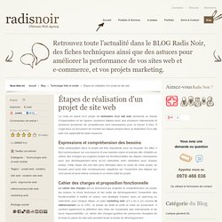Étapes de réalisation d'un projet de site web, agence web paris et création de site web paris, Radis Noir