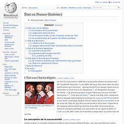 État en France (histoire)