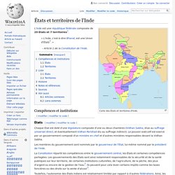 États et territoires de l'Inde