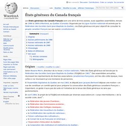 États généraux du Canada français