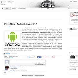 États-Unis : Android devant iOS