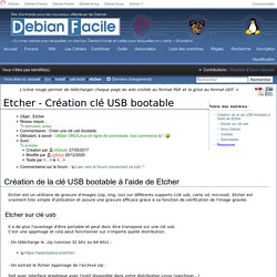Etcher - Création clé USB bootable / Wiki