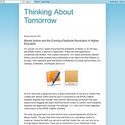 iBooks Author and the Coming eTextbook Revolution in Higher Education