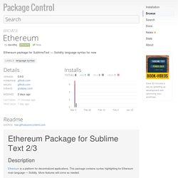 SublimeText — Solidity language syntax