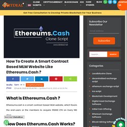 Etheruems.Cash MLM Clone Script