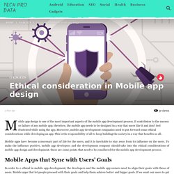 Ethical consideration in Mobile app design - Tech Pro Data