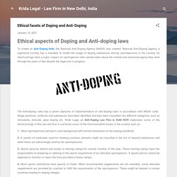 Ethical facets of Doping and Anti-Doping