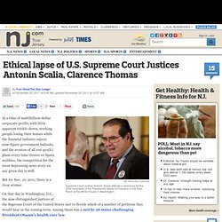 Ethical lapse of U.S. Supreme Court Justices Antonin Scalia, Clarence Thomas