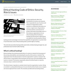 Ethical Hacking Code of Ethics: Security, Risk & Issues - Panmore Institute