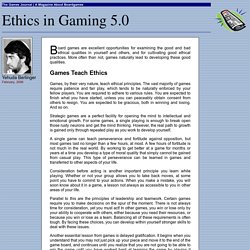 Ethics in Gaming 5.0