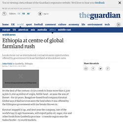 Ethiopia at centre of global farmland rush