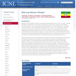 Ethiopia - NGO Law Monitor - Research Center - ICNL