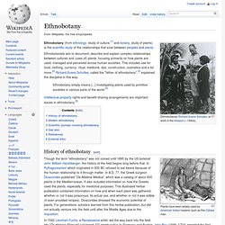 Ethnobotany