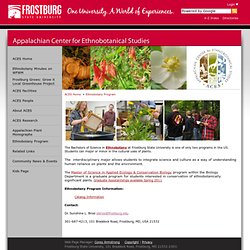 Ethnobotany Program - Frostburg State University