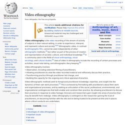 Video ethnography