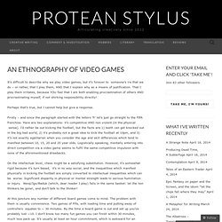 An anthropology of video games