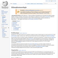 Ethnopharmacologie