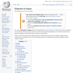 Etiquette in Japan - Wikipedia