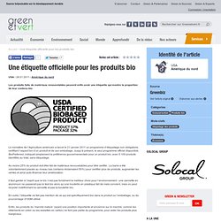 USA : Une étiquette officielle pour les produits bio