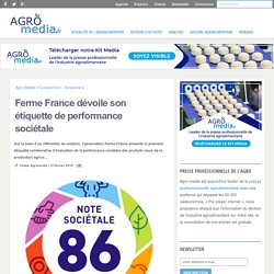 Ferme France dévoile son étiquette de performance sociétale