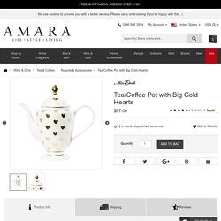 Miss Étoile Tea/Coffee Pot with Big Gold Hearts at Amara