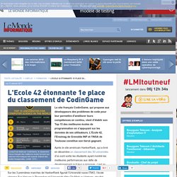 L'Ecole 42 étonnante 1e place du classement de CodinGame