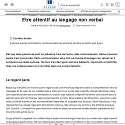 Etre attentif au langage non verbal