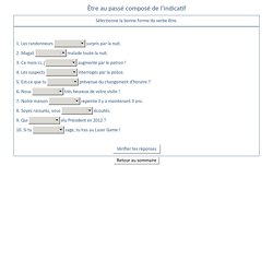 Être au passé composé de l'indicatif