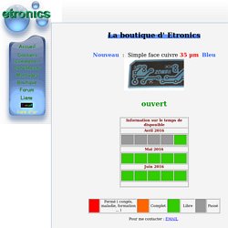 etronics boutique réalisation de circuits