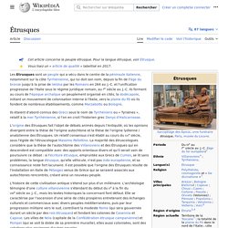 Étrusques (wikipedia)