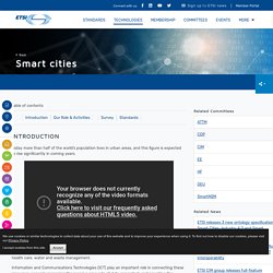 ETSI - Smart Cities - Smart City Applications