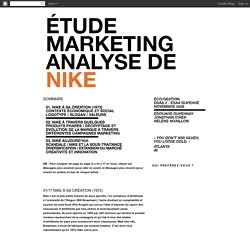 Étude Marketing Analyse de Nike: 2008/11