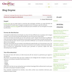 Etude de l’ontologie EuroWordnet