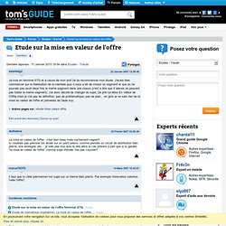 Etude sur la mise en valeur de l'offre