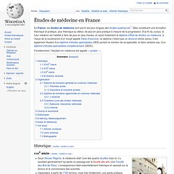 Études de médecine en France