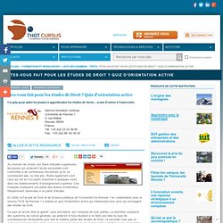 Êtes-vous fait pour les études de Droit ? Quiz d'orientation active
